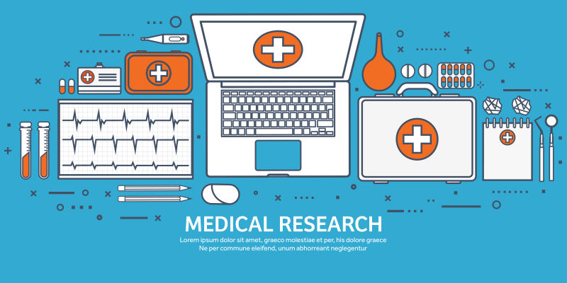 矢量醫(yī)療器材插圖 理療器械的藝術(shù)化呈現(xiàn)與專業(yè)價(jià)值