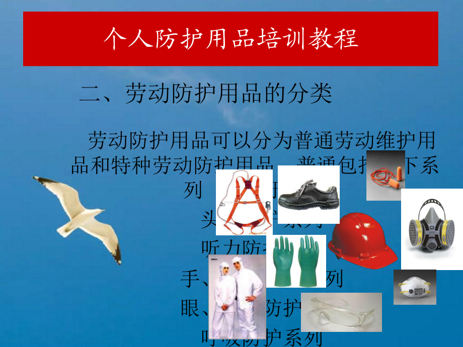特種勞動防護(hù)用品銷售 《個人防護(hù)用品培訓(xùn)》PPT課件指南